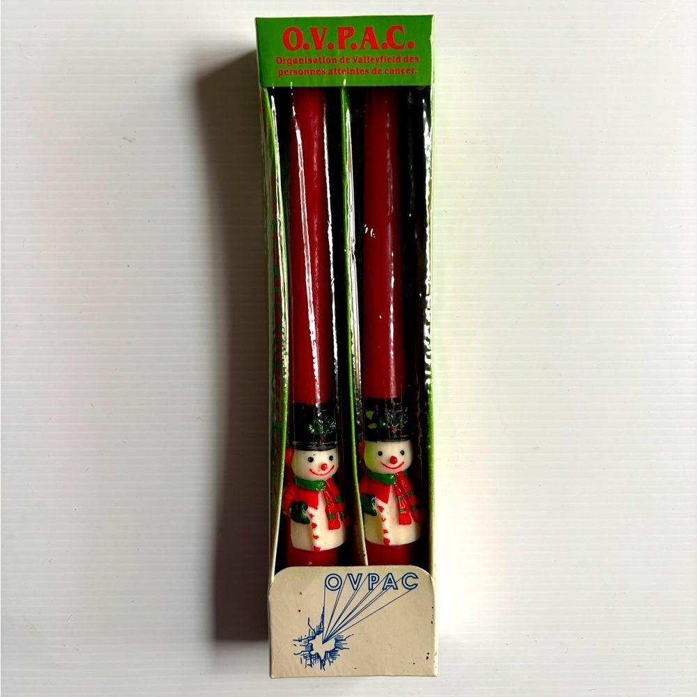 Vintage Frosty the Snowman Christmas Candles